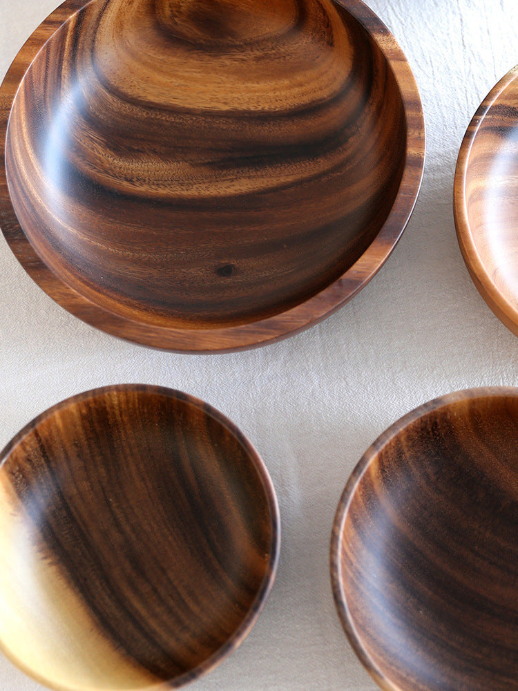 Kitchen Natural Wooden Bowl - Fruit Bowl, Salad Bowl , Food Container.