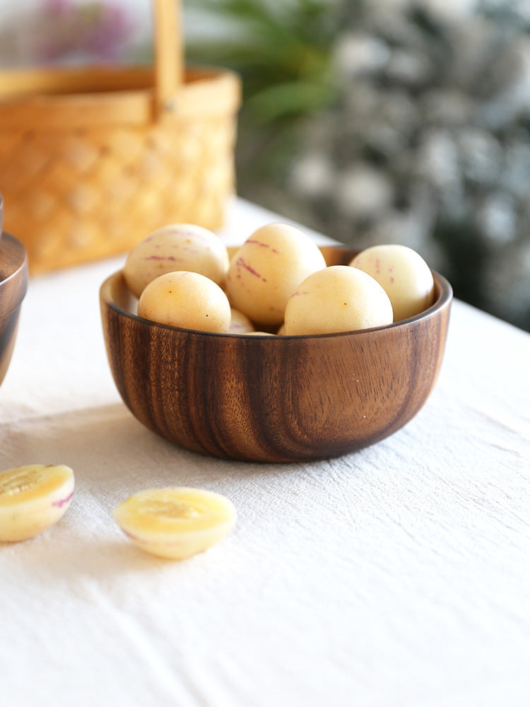 Kitchen Natural Wooden Bowl - Fruit Bowl, Salad Bowl , Food Container.