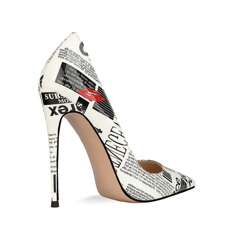Doodle fashion high heels