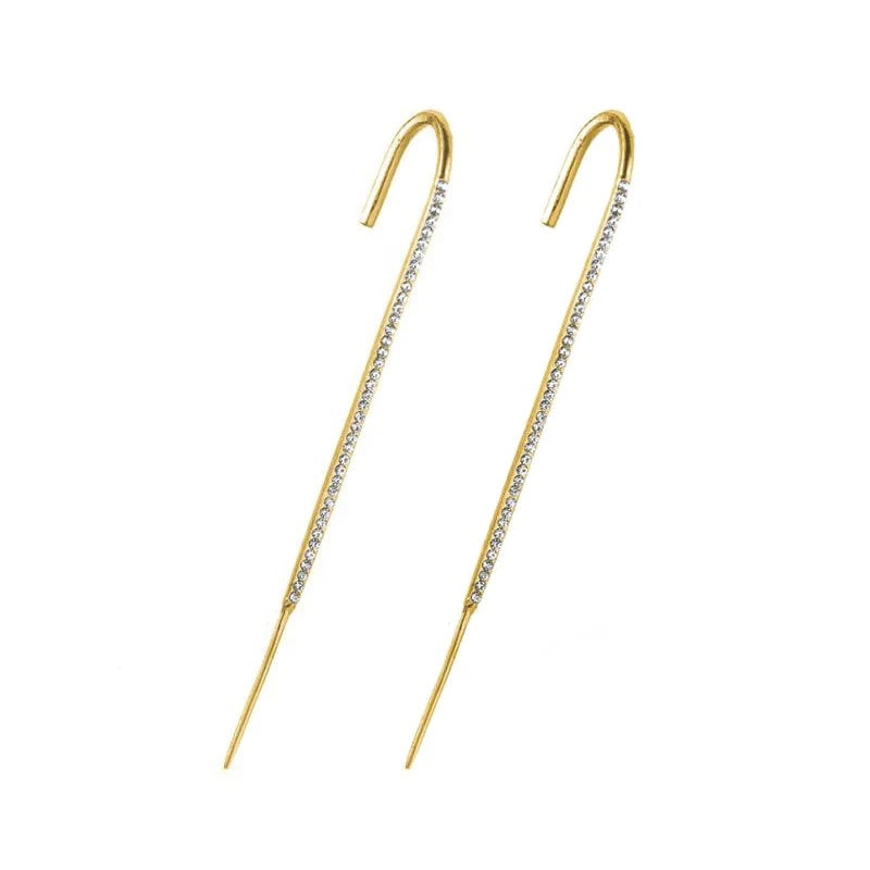 Glistening Ear Wrap Crawler Zircon Earrings Piercing Earrings Premium Earrings