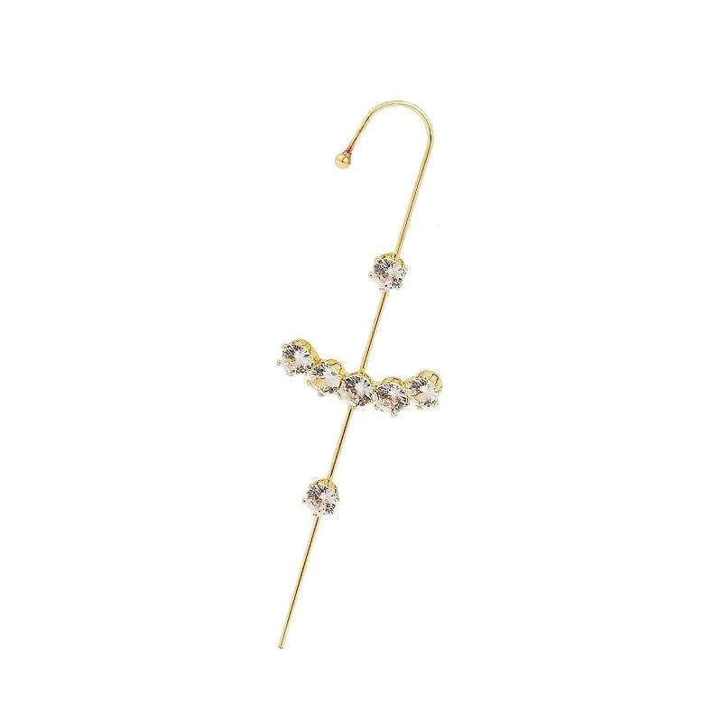 Glistening Ear Wrap Crawler Zircon Earrings Piercing Earrings Premium Earrings