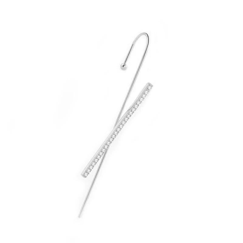 Glistening Ear Wrap Crawler Zircon Earrings Piercing Earrings Premium Earrings