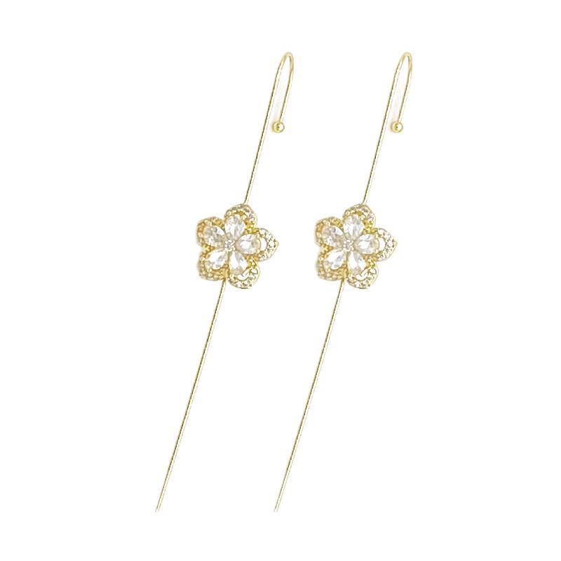 Glistening Ear Wrap Crawler Zircon Earrings Piercing Earrings Premium Earrings