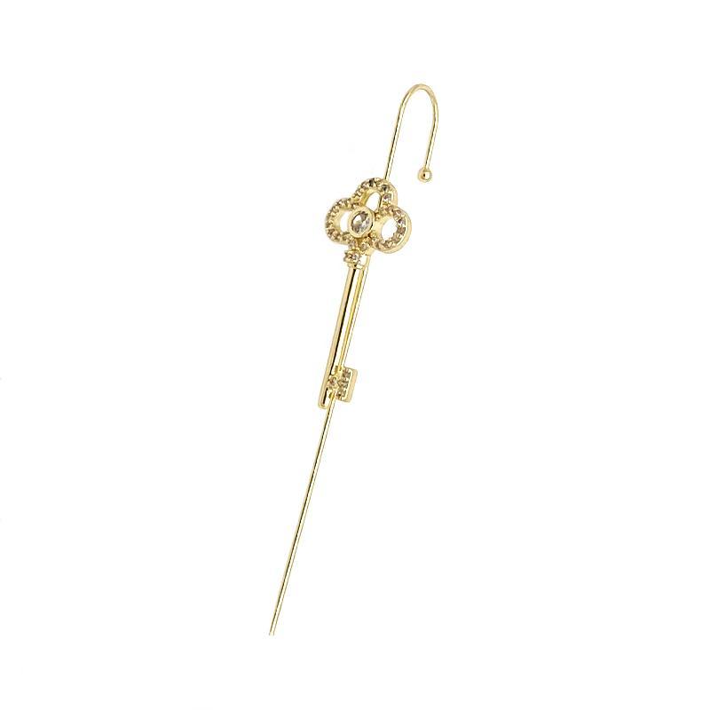 Glistening Ear Wrap Crawler Zircon Earrings Piercing Earrings Premium Earrings
