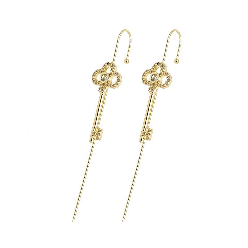 Glistening Ear Wrap Crawler Zircon Earrings Piercing Earrings Premium Earrings