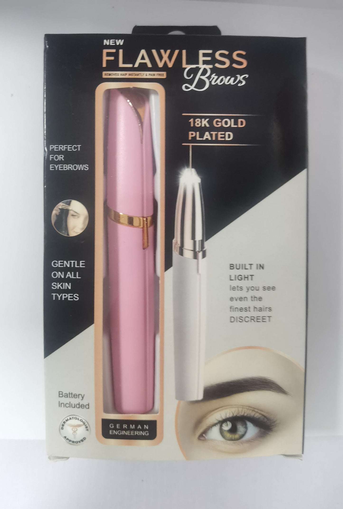 Mini Electric Eyebrow and Hair Remover with LED Light