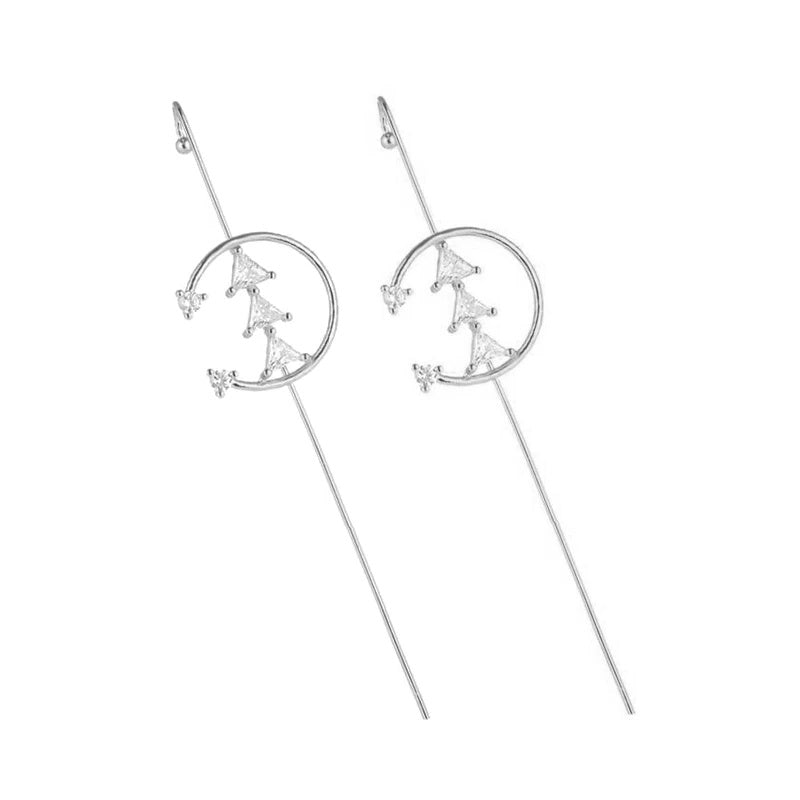 Glistening Ear Wrap Crawler Zircon Earrings Piercing Earrings Premium Earrings