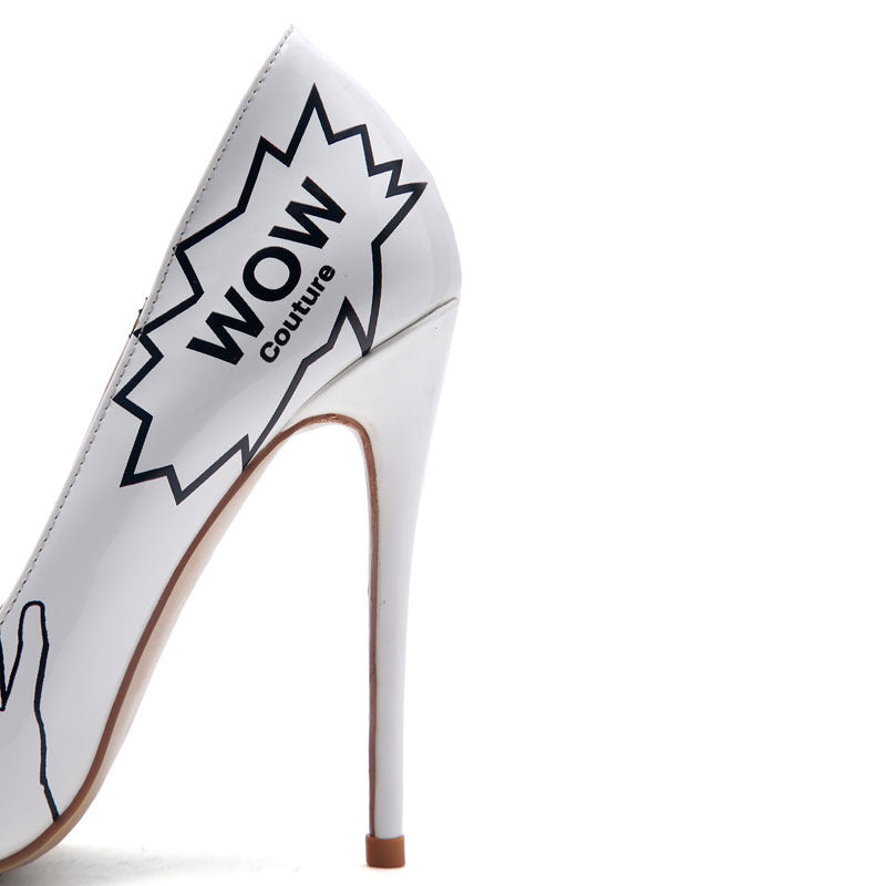 Heels with hydro print design