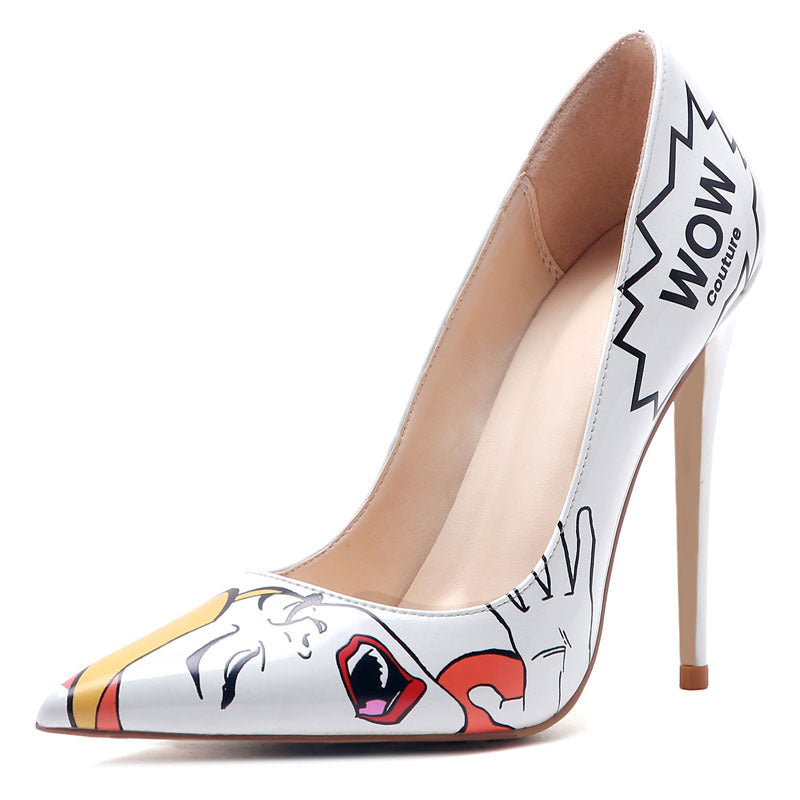 Heels with hydro print design