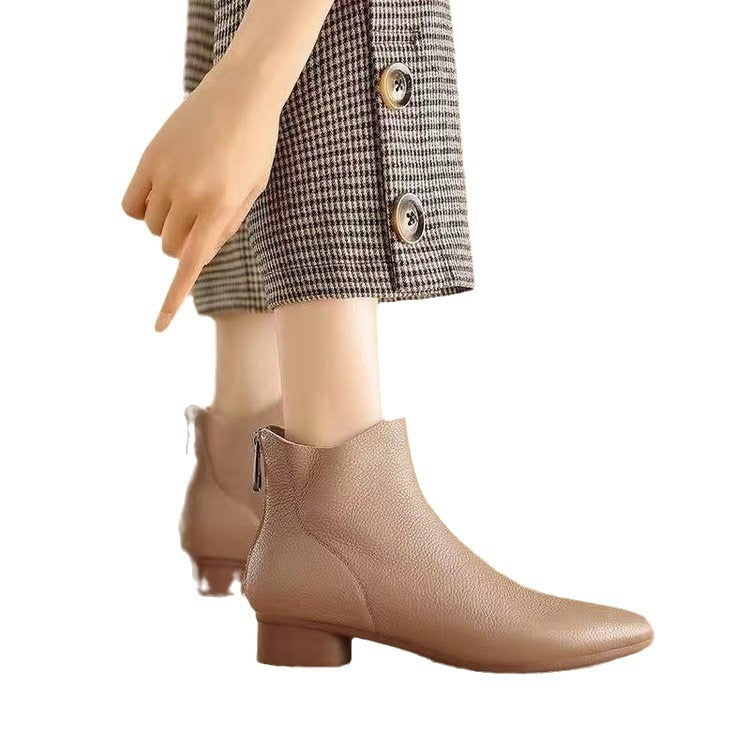Women's Thick Bottom Vintage Mid-calf Soft Bottom