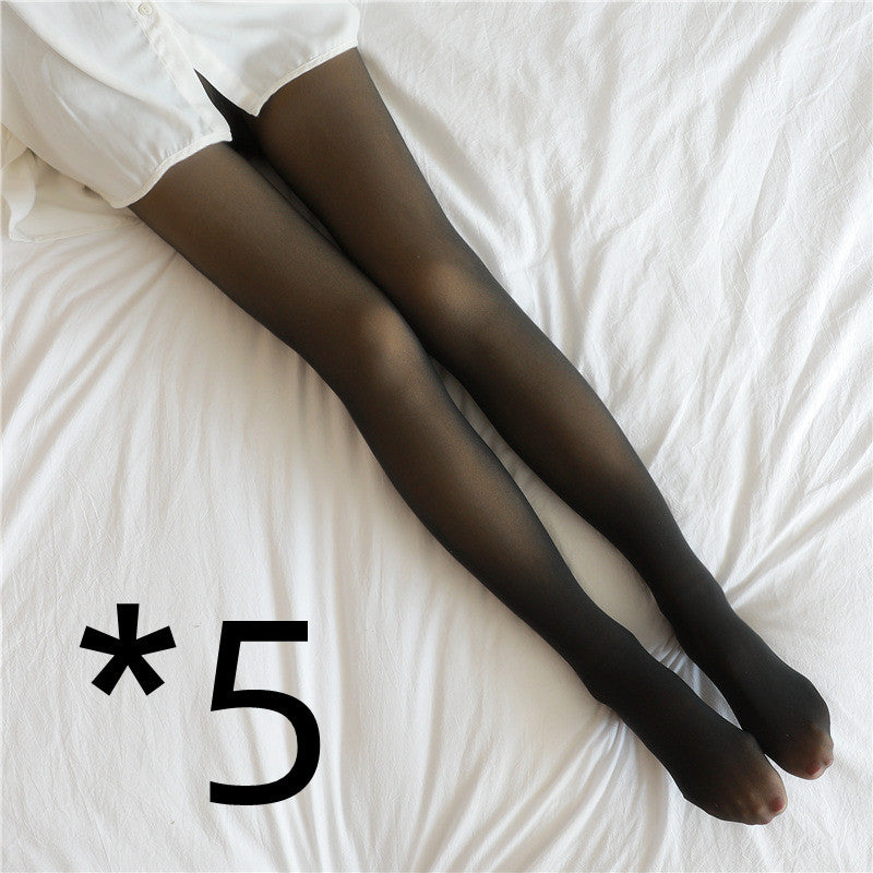 Fall And Winter Warm Fleece Pantyhose :Fleece Lined Thermal Winter Tights