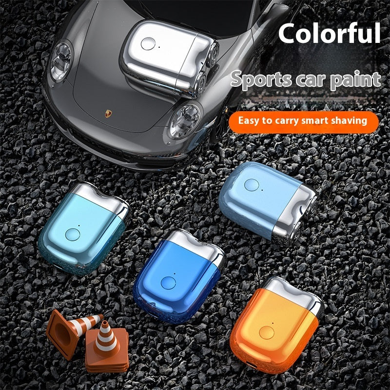 Portable Rotary Dual Ring Electric Shaver,Travel Mini Shaver