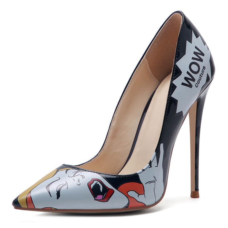 Heels with hydro print design
