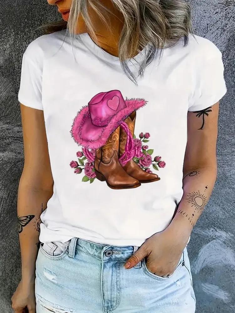 Cowgirl Floral Print T-shirt