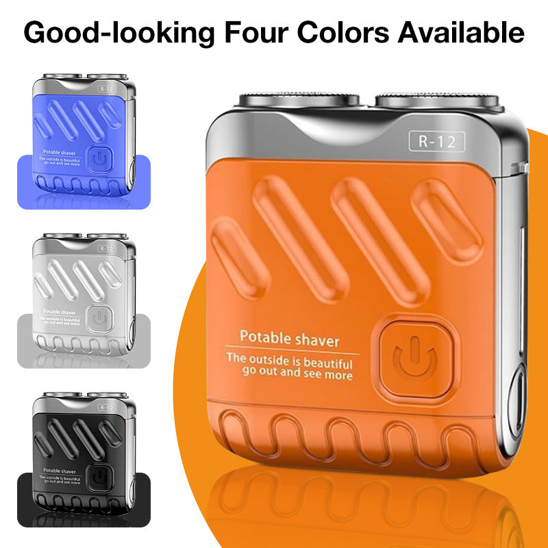 Portable Rotary Dual Ring Electric Shaver,Travel Mini Shaver
