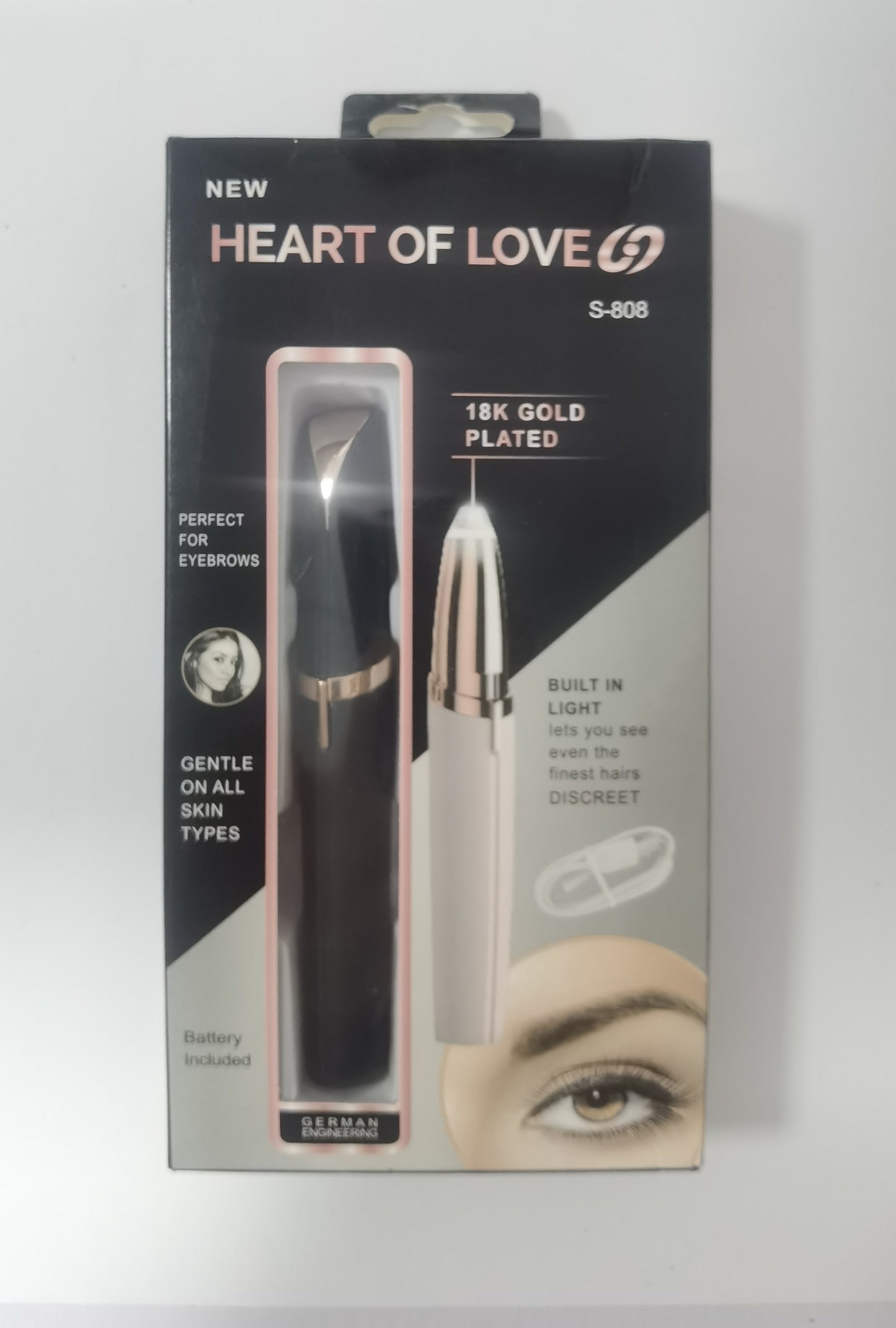 Mini Electric Eyebrow and Hair Remover with LED Light