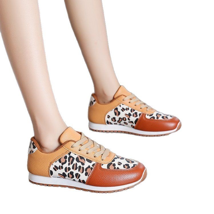 Lace-up Flat Non-slip Women's Shallow Mouth Running Sneaker
