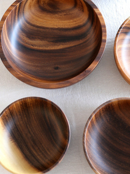 Kitchen Natural Wooden Bowl - Fruit Bowl, Salad Bowl , Food Container.