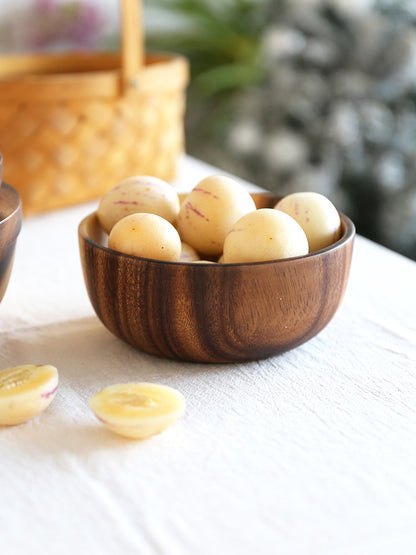 Kitchen Natural Wooden Bowl - Fruit Bowl, Salad Bowl , Food Container.