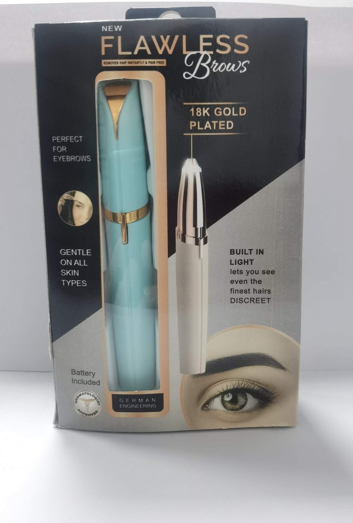 Mini Electric Eyebrow and Hair Remover with LED Light