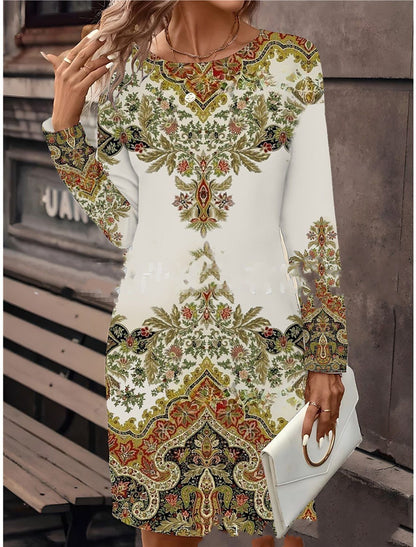 Christmas New Women's Clothes Long Sleeve T-shirt Dress