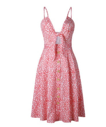 Women Summer Sleeveless Backless Strap dress