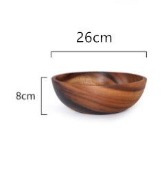 Kitchen Natural Wooden Bowl - Fruit Bowl, Salad Bowl , Food Container.