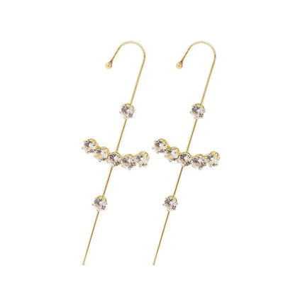 Glistening Ear Wrap Crawler Zircon Earrings Piercing Earrings Premium Earrings