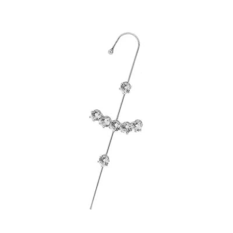 Glistening Ear Wrap Crawler Zircon Earrings Piercing Earrings Premium Earrings
