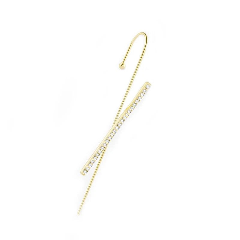 Glistening Ear Wrap Crawler Zircon Earrings Piercing Earrings Premium Earrings