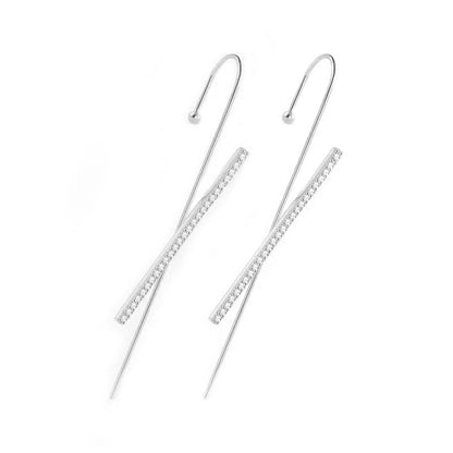 Glistening Ear Wrap Crawler Zircon Earrings Piercing Earrings Premium Earrings
