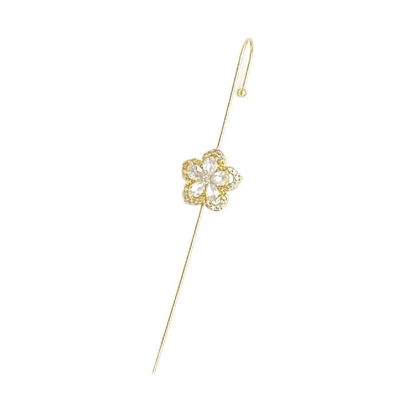 Glistening Ear Wrap Crawler Zircon Earrings Piercing Earrings Premium Earrings