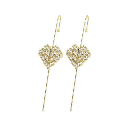 Glistening Ear Wrap Crawler Zircon Earrings Piercing Earrings Premium Earrings
