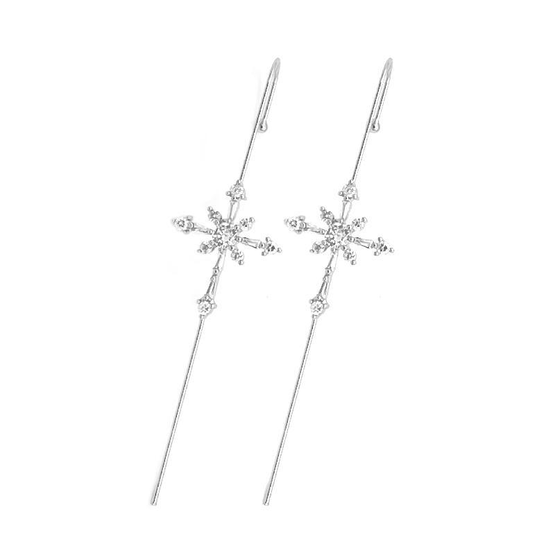 Glistening Ear Wrap Crawler Zircon Earrings Piercing Earrings Premium Earrings