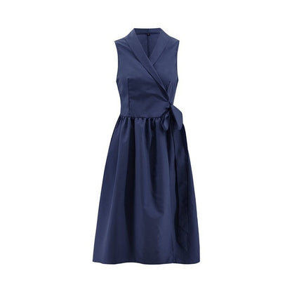 Dies Midi Dress Casual Sleeveless Belt Dress