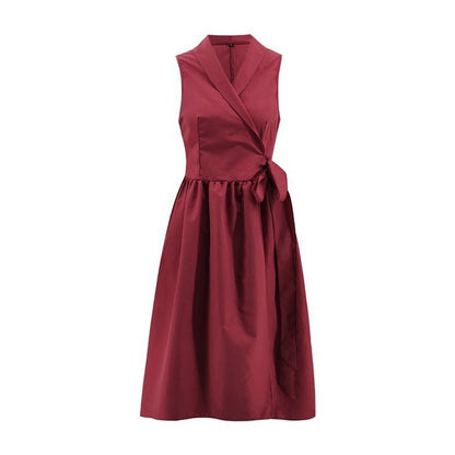Dies Midi Dress Casual Sleeveless Belt Dress