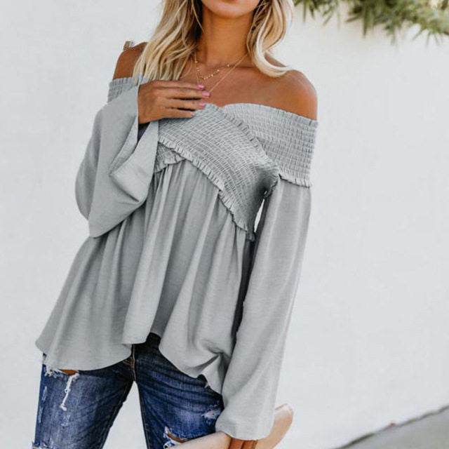 Women Sexy Off Shoulder Shirts