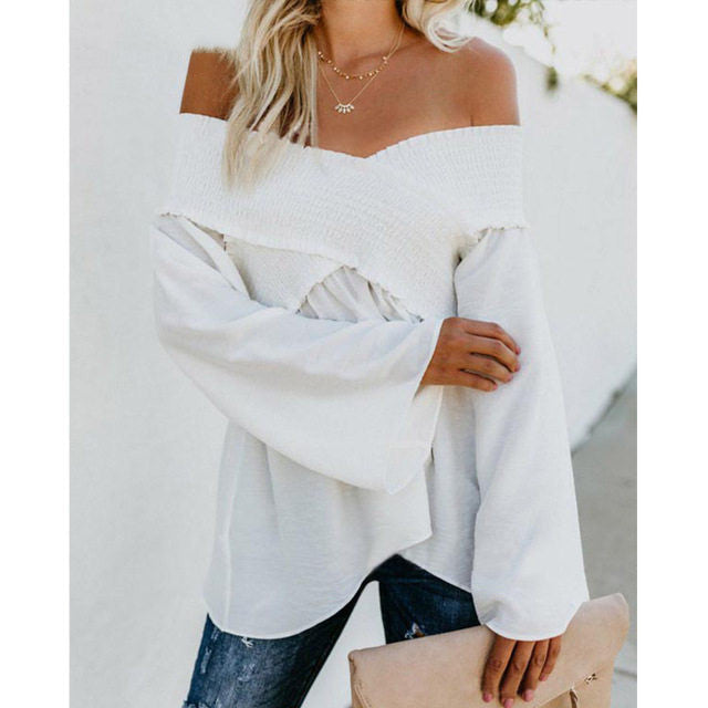 Women Sexy Off Shoulder Shirts
