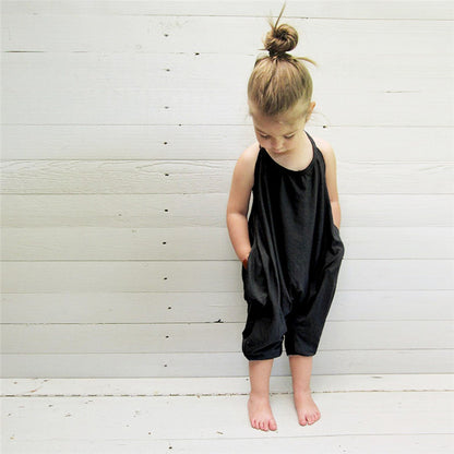 New Fashion Kids Baby Girls Strap Cotton Romper