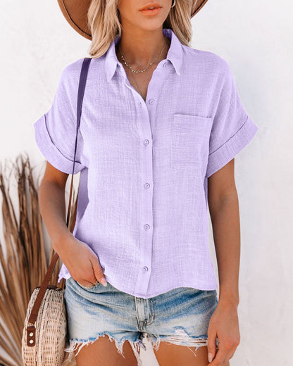 Lapel Button Button Shirt