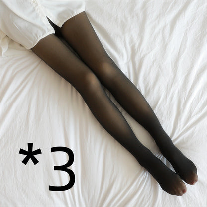 Fall And Winter Warm Fleece Pantyhose :Fleece Lined Thermal Winter Tights