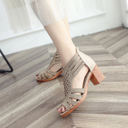 Fish mouth versatile fashion high heels