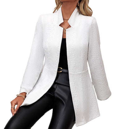 Casual All-matching Solid Color One Button Suit Coat