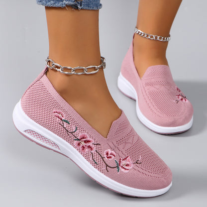 Women's Breathable Embroidery Soft Sole Shoes