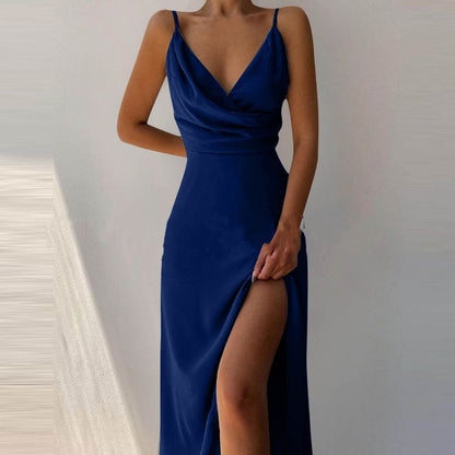 V-neck Slit Sling summer Dress
