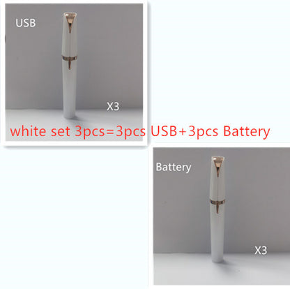 Mini Electric Eyebrow and Hair Remover with LED Light