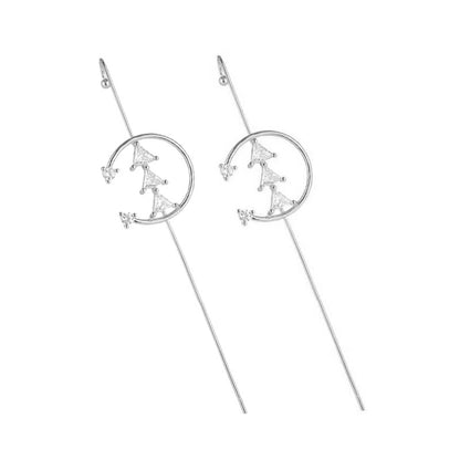 Glistening Ear Wrap Crawler Zircon Earrings Piercing Earrings Premium Earrings