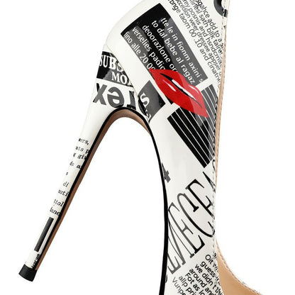 Doodle fashion high heels
