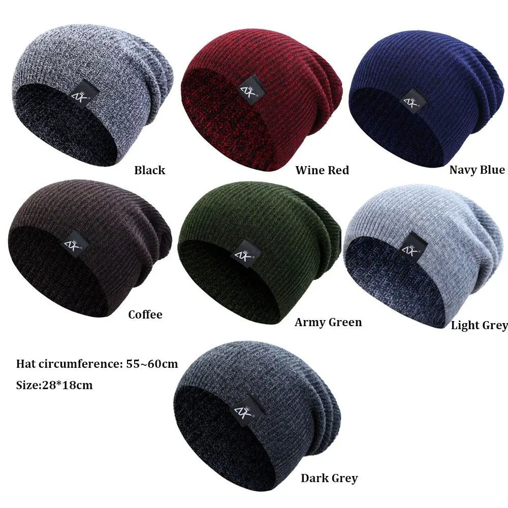 Fashionable Knitted Beanie, Winter Wool Elastic Hat