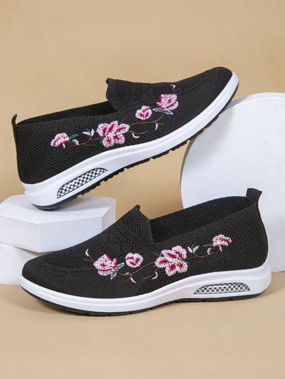 Women's Breathable Embroidery Soft Sole Shoes